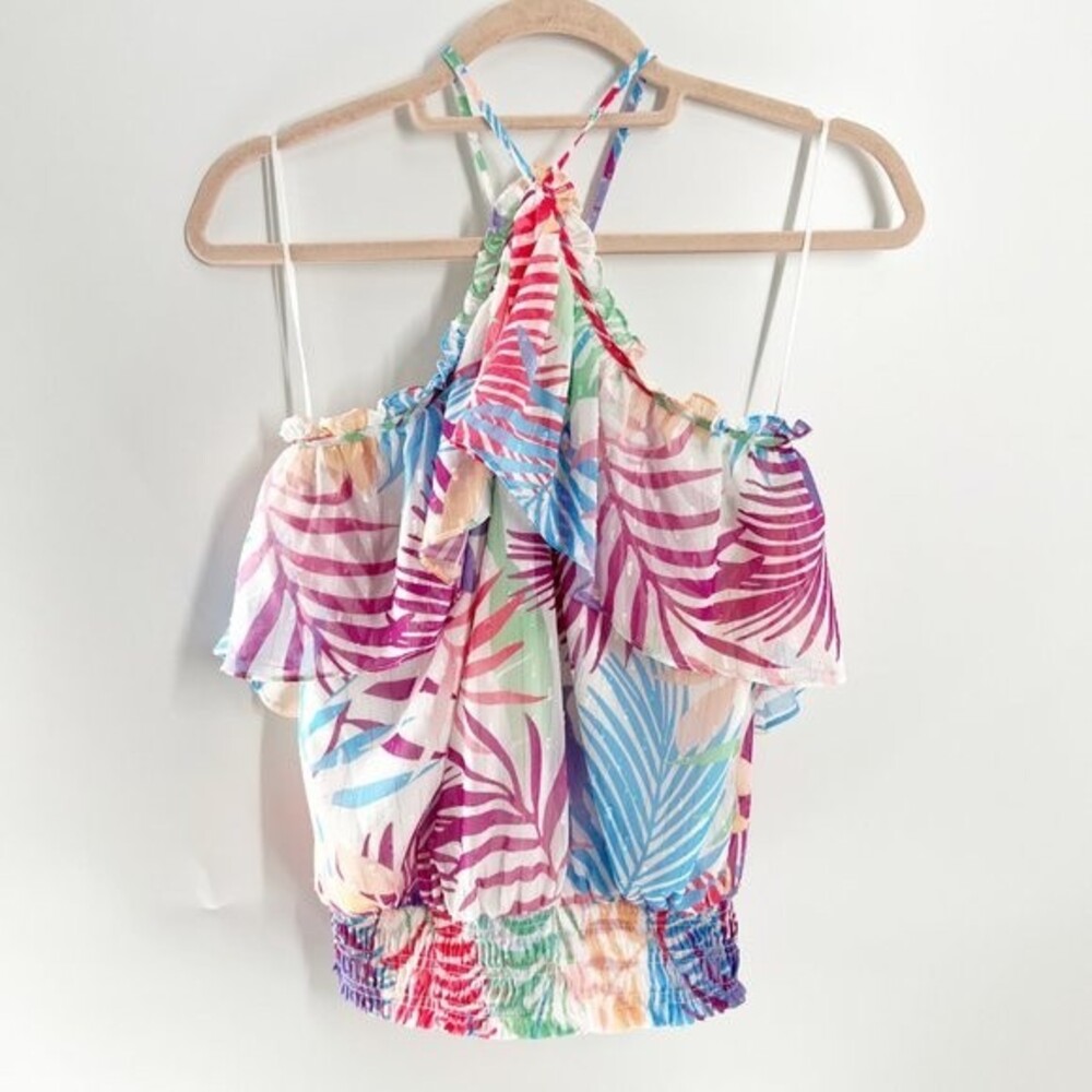 Ramy Brook Jules Printed Tropical Tank Top Small NWT